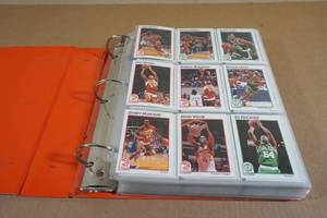 lot 183 image: Binder of 1991-93 NBA Hoops Basketball Cards