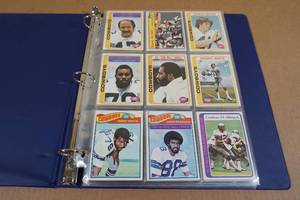 lot 184 image: Binder of Vintage Dallas Cowboys Football Cards - White, Pearson, Too Tall