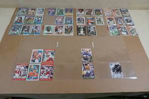 lot 192 image: Binder Pages of Football Cards - Late 80s, Early 90s