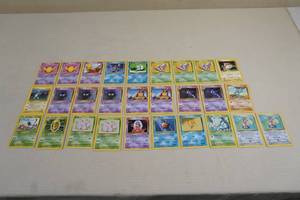 lot 208 image: Vintage Red Number Pokemon Team Rocket and Base Set 2 Expansion Cards