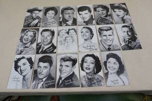 lot 238 image: Vintage Black and White Publicity Photo Cards - McQueen, Avalon, Temple