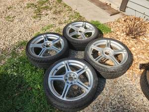 Lot of (4) 20540R17 80H Tires with 17x7JJ 8-Lug Rims