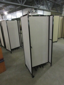 lot 146A image: THE ROOM DIVIDER WITH FABRIC COVERED PANELS