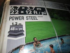 lot 65 image: Bestway Power Steel 22 x 12 x 48 Above Ground Oval Pool Set