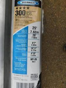 lot 32 image: Werner 25 foot Adjustable Multi-Position Ladder, Step ladder & Extension all in one.