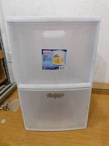 lot 53 image: 2 Drawer Cart With Contents - Tools & Supplies