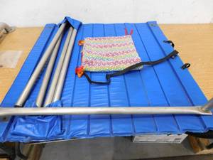 lot 60 image: Outdoor Camping Lot - Rugs, Chair, Fold up Table