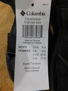 lot 81 image: Columbia Riptide Sandles Mens - 9