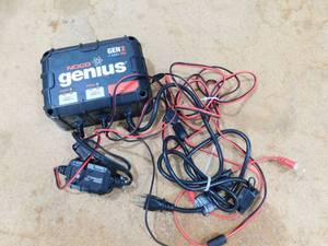 lot 96 image: 2-Bank 10A On-Board Battery Charger & 2 amp trickle charger