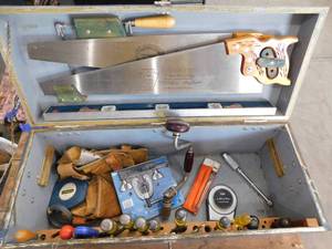 lot 177 image: Huge Wood Working Tool Lot with Box---LK