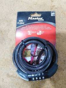 lot 249 image: NEW - 6  Master Lock Bike Lock