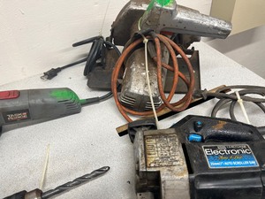 electric tools  2 drills  2 grinders  2 jig saws  1 skill saw  1 belt sander