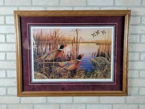 Sharing the Wetlands Russ Duerksen Signed Artist Proof Framed Print #86 of 200 - 33 x 25 Overall