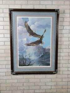 As Free as the Wind Mario Fernandez Signed  Framed Print #245 of 2175 - 44 x 32 Overall