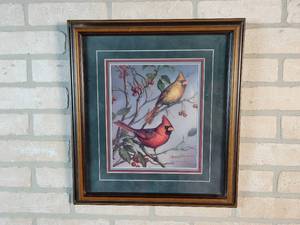 James Meger Red Bull  Signed Print - 17.5 x 16