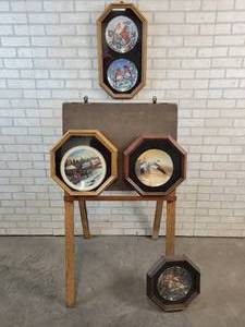 Lot of (5) Framed Art Plates - Terry Redlin, Marc R. Hanson, Daniel Smith and Michael Sieve