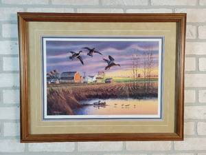 Chasing Seasons 1 Signed  Framed Print #4155 of 15000 - Artist Jerry Raedeke - 26.5 x 20.5