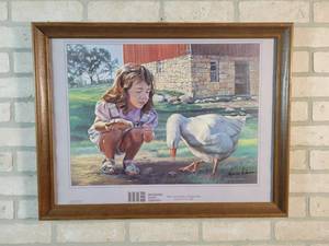 Grandpas Farm Signed  Framed Print - Artist Marian Anderson - 26 x 21