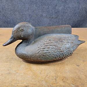 lot 1031 image: DOTSON Iron Casting Duck Boot Scraper - Overall about 18 x 8 x 8 - Heavy