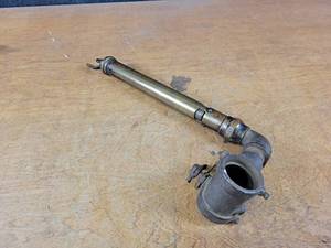 lot 1033 image: Antique Brass Steam Whistle - Marked THE NIGHTINGALE WHISTLE - Overall about 20 Long - Valve Operates
