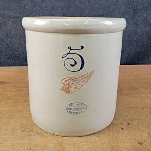 lot 1036 image: Redwing Stoneware Crock - 5 Gallon - NO SHIPPING