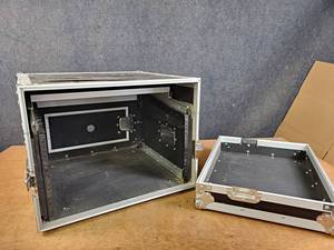 lot 1030 image: Travel Case for 19 DJ Equipment - Overall about 23 x 21-12 x 17