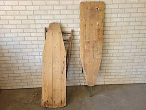 lot 1070 image: Pair of Antique Wood Ironing Boards - NO SHIPPING