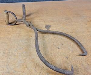 lot 1111 image: Antique Ice Tongs - Overall about 23 Long