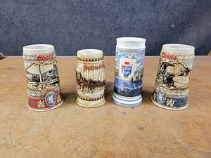 lot 1125 image: Coors, Old Style and Budweiser Steins