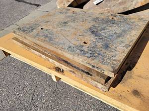 lot 1015 image: Set of (4) Steel Tractor Weights - Each is 26 x 19 x 1 - NO SHIPPING
