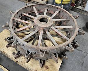 lot 1013A image: Pair of Steel Wheels for a Allis Chalmers WC, F&H HC119 - NO SHIPPING