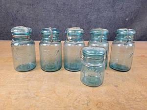 lot 1142 image: Antique Bail Lid Ball  McDonald Canning Jars