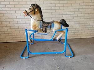 lot 1222 image: Vintage Spring Horse - Overall about 42 x 42 x 24 - NO SHIPPING
