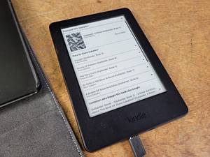 lot 1223 image: Kindle E-Reader - Model WP63GW - Tested and Works - Includes Case and Cable