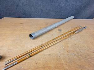 lot 1226 image: Vintage Horrocks & Ibbotson Roosevelt Split Bamboo Fly Fishing Rod in Case