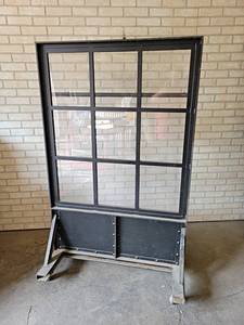 lot 1030A image: Heavy Duty Rolling Display - Overall about 65 Tall x 45 Wide - NO SHIPPING