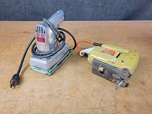 lot 1285 image: Black & Decker Jigsaw and JC Penney Finishing Sander - Both Work.