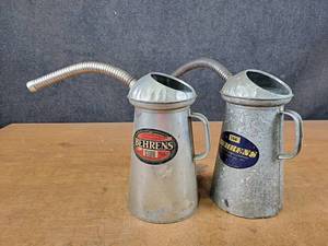 lot 1288 image: (2) 4-Quart Flex Spout Metal Oil Cans