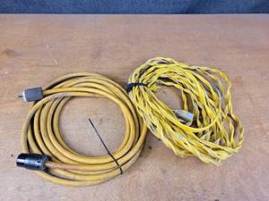 lot 1299 image: Pair of Extension Cords, 1 is Heavy Duty
