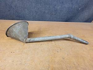 lot 1312 image: Antique Galvanized Modified Funnel About 31 Overall Length