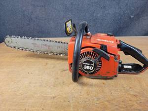 lot 1334 image: HOMELITE 360 18 Gas Chainsaw - Starts and runs - NO SHIPPING
