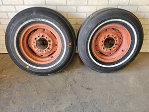 lot 1337 image: (2) Steel Multi-Lug implement rims - 14 - 8.5514 - Bolt Spread is 6 - NO SHIPPING