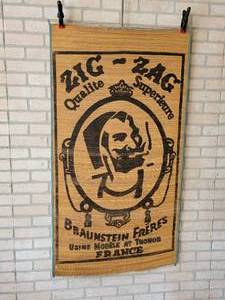 lot 1350 image: Vintage Zig Zag Woven Banner - About 30 x 55