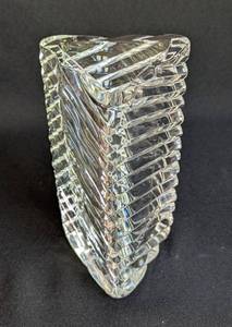 lot 32 image: Rogaska Crystal Triangle Vase