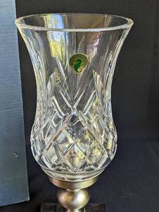 lot 34 image: Waterford Crystal Hurricane LampCandleholder