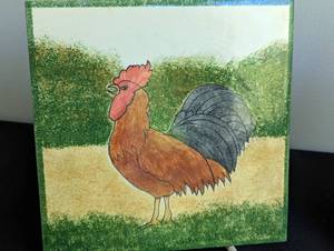 lot 48 image: Decorative Farm Animal Tiles