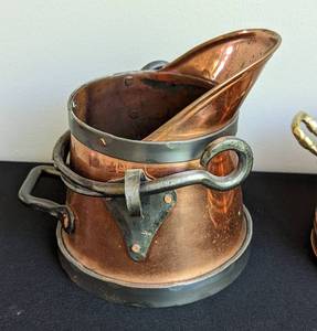 lot 53 image: Small Copper Pitcher and Pot