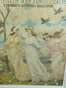 lot 55 image: Framed The Etude Magazine Print