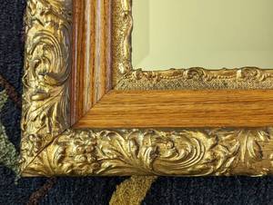 lot 56 image: Antique Oak Wall Mirror