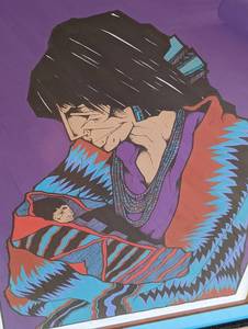 lot 12 image: Framed La Madona Print by Amado Murilio Pea Jr.